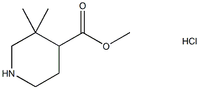 methyl 3,3-dimethylpiperidine-4-carboxylate hcl Structure