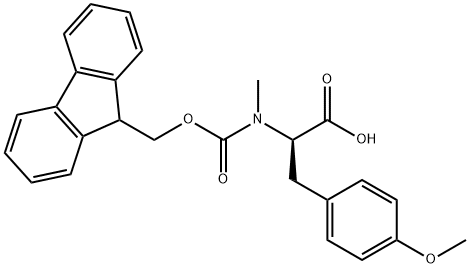 Fmoc-N-methyl-O-methyl-D-tyrosine Structure