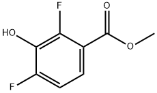 2,4-ジフルオロ-3-ヒドロキシ安息香酸メチルエステル 化学構造式