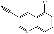5-bromoquinoline-3-carbonitrile 结构式