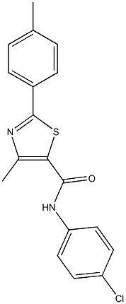 N-(4-chlorophenyl)-4-methyl-2-(4-methylphenyl)-1,3-thiazole-5-carboxamide Structure