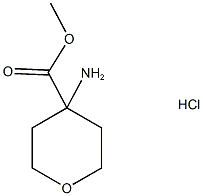 4-アミノテトラヒドロ-2H-ピラン-4-カルボン酸メチル塩酸塩 化学構造式