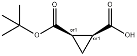 (1S,2R)-rel-2-[(tert-butoxy)carbonyl]cyclopropane-1-carboxylic acid,202212-68-8,结构式