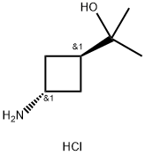 2-[trans-3-aminocyclobutyl]propan-2-ol hcl Structure