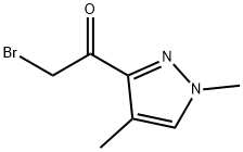 2-Bromo-1-(1,4-dimethyl-1H-pyrazol-3-yl)ethanone 化学構造式