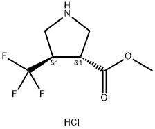 methyl (3r,4r)-4-(trifluoromethyl)pyrrolidine-3-carboxylate hcl Structure