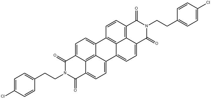 N,N'-bis[2-(4-chloro-phenyl)-ethyl]-3,4,9,10-perylene tetradicarboxiMide Struktur