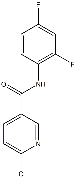 6-chloro-N-(2,4-difluorophenyl)pyridine-3-carboxamide,,结构式