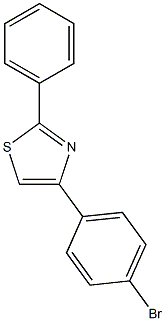2-フェニル-4-(4-ブロモフェニル)チアゾール 化学構造式