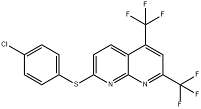 1,8-Naphthyridine,7-[(4-chlorophenyl)thio]-2,4-bis(trifluoromethyl)-(9CI) 结构式