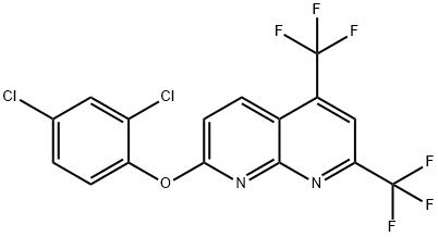 1,8-Naphthyridine,7-(2,4-dichlorophenoxy)-2,4-bis(trifluoromethyl)-(9CI) Struktur