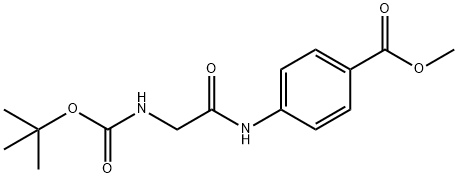 methyl 4-{[N-(tert-butoxycarbonyl)glycyl]amino}benzoate Structure