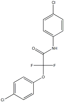 2-(4-chlorophenoxy)-N-(4-chlorophenyl)-2,2-difluoroacetamide Struktur