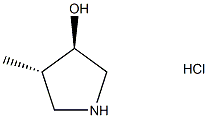 (3R,4S)-rel-4-Methyl-3-Pyrrolidinol hydrochloride (Relative struc) Structure