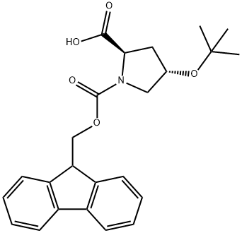 (2R,4S)-4-叔丁基氧基-1,2-吡咯烷二羧酸 1-芴甲基酯, 268729-12-0, 结构式