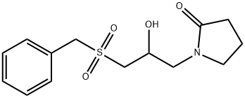 1-(2-hydroxy-3-phenylmethanesulfonylpropyl)pyrrolidin-2-one,285986-97-2,结构式