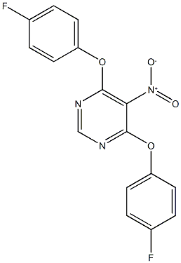 4,6-bis(4-fluorophenoxy)-5-nitropyrimidine Structure