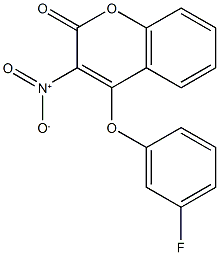 4-(3-fluorophenoxy)-3-nitro-2H-chromen-2-one,,结构式