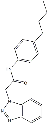 2-(1H-1,2,3-benzotriazol-1-yl)-N-(4-butylphenyl)acetamide Structure