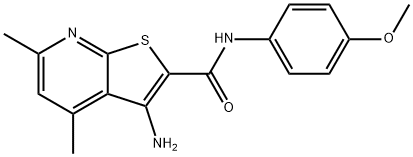3-amino-N-(4-methoxyphenyl)-4,6-dimethylthieno[2,3-b]pyridine-2-carboxamide Structure