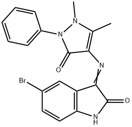 300567-61-7 (3Z)-5-bromo-3-[(1,5-dimethyl-3-oxo-2-phenyl-2,3-dihydro-1H-pyrazol-4-yl)imino]-2,3-dihydro-1H-indol-2-one