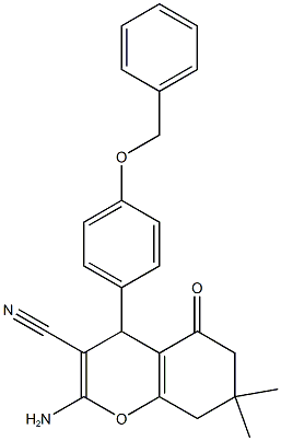 2-amino-4-[4-(benzyloxy)phenyl]-7,7-dimethyl-5-oxo-5,6,7,8-tetrahydro-4H-chromene-3-carbonitrile