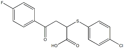 2-[(4-chlorophenyl)sulfanyl]-4-(4-fluorophenyl)-4-oxobutanoic acid Structure