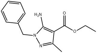 ethyl 5-amino-1-benzyl-3-methyl-1H-pyrazole-4-carboxylate, 303066-82-2, 结构式