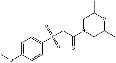 303152-38-7 1-(2,6-dimethylmorpholin-4-yl)-2-(4-methoxybenzenesulfonyl)ethan-1-one