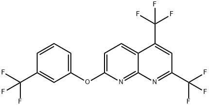 1,8-Naphthyridine,2,4-bis(trifluoromethyl)-7-[3-(trifluoromethyl)phenoxy]-(9CI) Structure