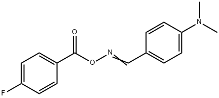 (E)-{[4-(dimethylamino)phenyl]methylidene}amino 4-fluorobenzoate Struktur