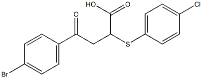 4-(4-bromophenyl)-2-[(4-chlorophenyl)sulfanyl]-4-oxobutanoic acid