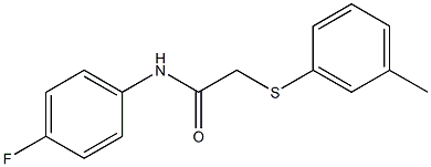 N-(4-fluorophenyl)-2-[(3-methylphenyl)sulfanyl]acetamide,,结构式