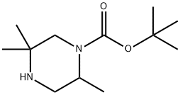1-piperazinecarboxylic acid, 2,5,5-trimethyl-, 1,1-dimethylethyl ester Structure