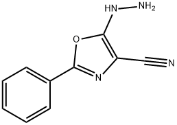 4-Oxazolecarbonitrile,5-hydrazino-2-phenyl-(9CI) 结构式