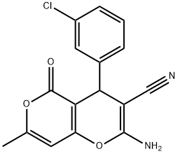 2-amino-4-(3-chlorophenyl)-7-methyl-5-oxo-4H,5H-pyrano[4,3-b]pyran-3-carbonitrile|