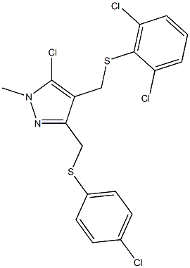 (5-chloro-3-{[(4-chlorophenyl)sulfanyl]methyl}-1-methyl-1H-pyrazol-4-yl)methyl 2,6-dichlorophenyl sulfide|