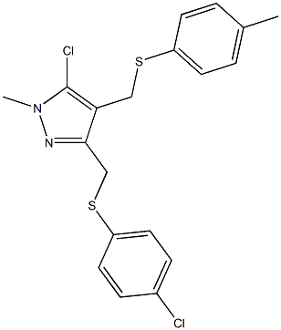 (5-chloro-3-{[(4-chlorophenyl)sulfanyl]methyl}-1-methyl-1H-pyrazol-4-yl)methyl 4-methylphenyl sulfide