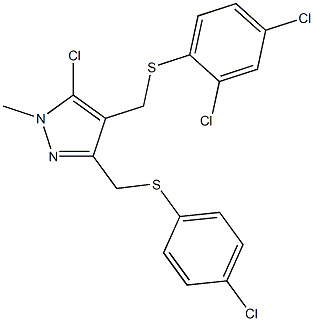 (5-chloro-3-{[(4-chlorophenyl)sulfanyl]methyl}-1-methyl-1H-pyrazol-4-yl)methyl 2,4-dichlorophenyl sulfide Structure