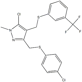  (5-chloro-3-{[(4-chlorophenyl)sulfanyl]methyl}-1-methyl-1H-pyrazol-4-yl)methyl 3-(trifluoromethyl)phenyl sulfide