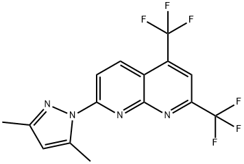 1,8-Naphthyridine,7-(3,5-dimethyl-1H-pyrazol-1-yl)-2,4-bis(trifluoromethyl)-(9CI) Struktur