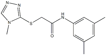 N-(3,5-dimethylphenyl)-2-[(4-methyl-4H-1,2,4-triazol-3-yl)sulfanyl]acetamide 化学構造式