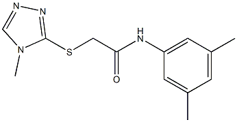 N-(3,5-dimethylphenyl)-2-[(4-methyl-4H-1,2,4-triazol-3-yl)sulfanyl]acetamide,,结构式