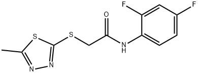 N-(2,4-difluorophenyl)-2-[(5-methyl-1,3,4-thiadiazol-2-yl)sulfanyl]acetamide Structure