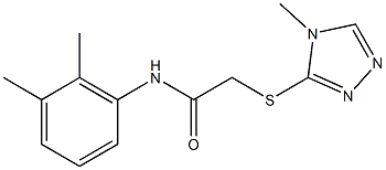 N-(2,3-dimethylphenyl)-2-[(4-methyl-4H-1,2,4-triazol-3-yl)sulfanyl]acetamide,,结构式