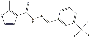 2-methyl-N'-[3-(trifluoromethyl)benzylidene]-3-furohydrazide 结构式