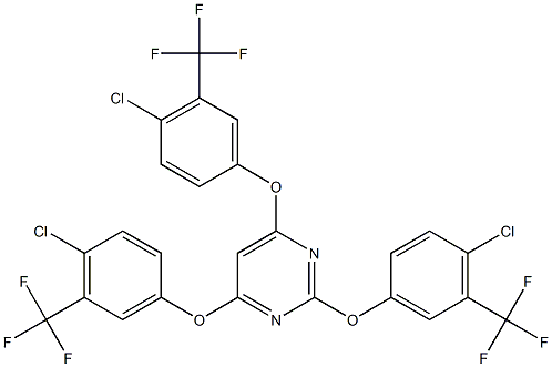 2,4,6-tris[4-chloro-3-(trifluoromethyl)phenoxy]pyrimidine Structure