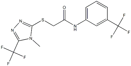 2-{[4-methyl-5-(trifluoromethyl)-4H-1,2,4-triazol-3-yl]sulfanyl}-N-[3-(trifluoromethyl)phenyl]acetamide|