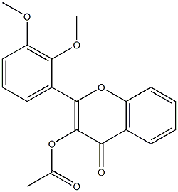 2-(2,3-dimethoxyphenyl)-4-oxo-4H-chromen-3-yl acetate,,结构式