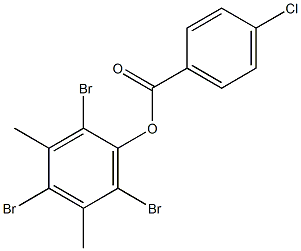 2,4,6-tribromo-3,5-dimethylphenyl 4-chlorobenzoate,,结构式